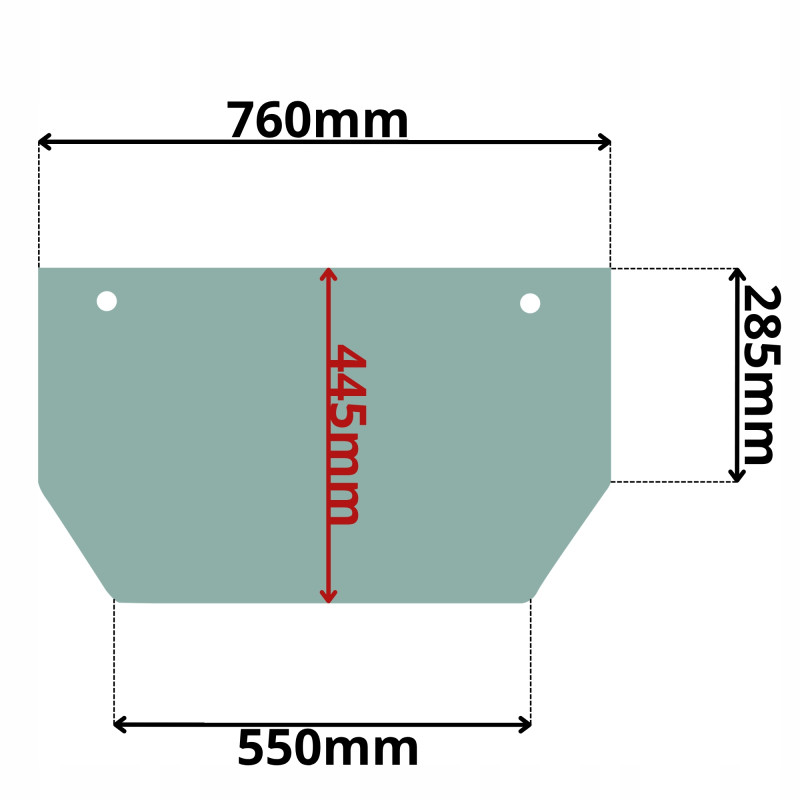 SZYBA CZOŁOWA DOLNA KUBOTA (K-0104)