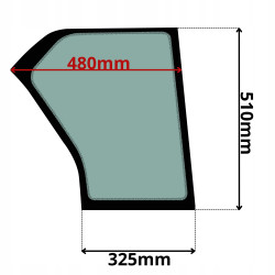 SZYBA PRAWA DOLNA BOCZNA BOBCAT DOOSAN (K-0105)-SITODRUK