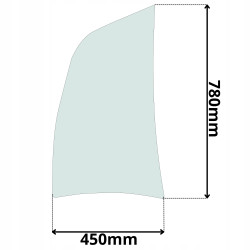 SZYBA LEWA DRZWI GÓRNA PRZEDNIA KRAMER WACKER NEUSON (K-0110)