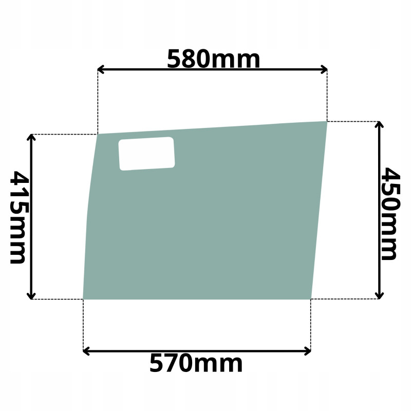 SZYBA LEWA DRZWI DOLNA WACKER NEUSON (K-0108)