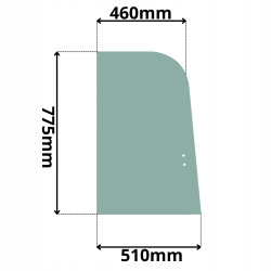 SZYBA BOCZNA PRAWA PRZEDNIA PRZESUWANA KOMATSU PC (K-0175)