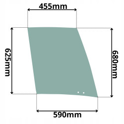 SZYBA PRZWA PRZEDNIA PRZESUWANA WACKER NEUSON (K-0180)