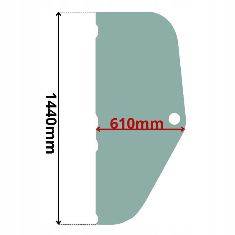 SZYBA LEWA BOCZNA ZA DRZWIAMI MERLO (K-0243)