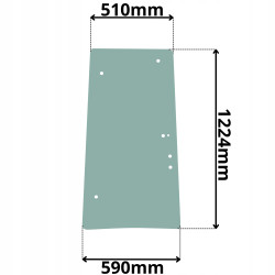 SZYBA BOCZNA LEWA JCB 3CX COMPACT 15 (K-0244)