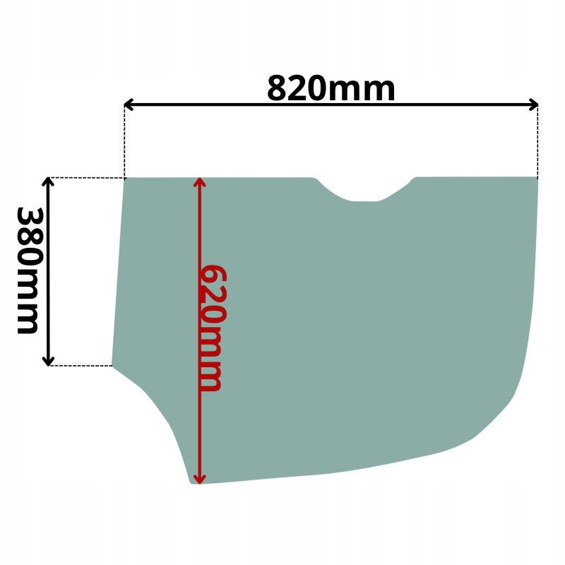 SZYBA LEWA DRZWI DOLNA KOMATSU PC PW (K-0253)