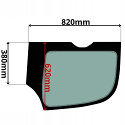 SZYBA LEWA DRZWI DOLNA KOMATSU (K-0253)-SITODRUK