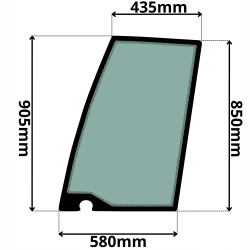 SZYBA LEWA DRZWI GÓRNA WACKER NEUSON (K-0255)-SITODRUK