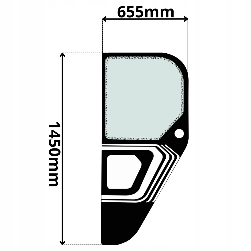 SZYBA BOCZNA LEWA MERLO (K-0261)-SITODRUK