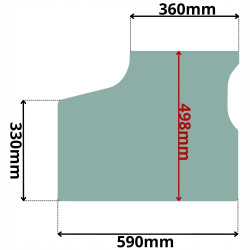 SZYBA LEWA DRZWI DOLNA KOMATSU PC (K-0414)
