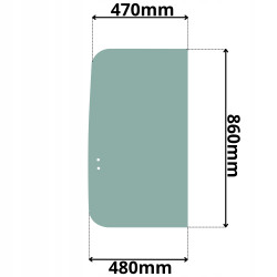 SZYBA BOCZNA PRAWA TYLNA TAKEUCHI TB (K-0418)