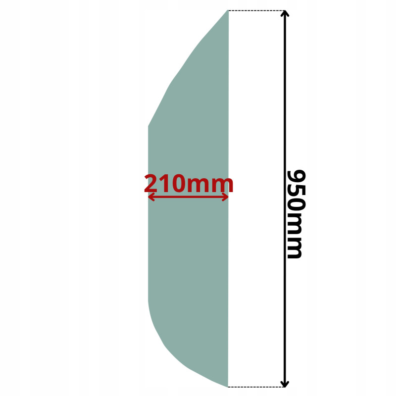 SZYBA LEWA BOCZNA PRZEDNIA CASE NEW HOLLAND (K-0465)
