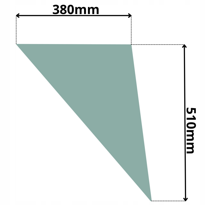 SZYBA BOCZNA PRAWA DOLNA PRZEDNIA KOMATSU PC (K-0471)