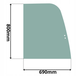 SZYBA PRAWA BOK PRZEDNIA PRZESUWANA BOBCAT DOOSAN YANMAR (K-0483)