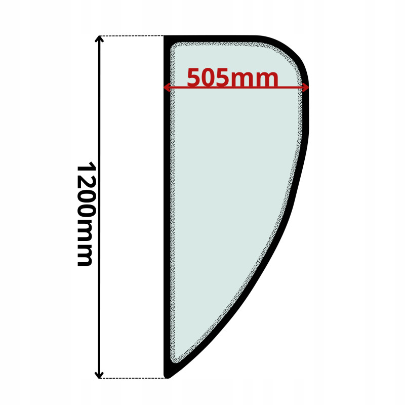 SZYBA BOCZNA LEWA WACKER NEUSON (K-0493)-SITODRUK