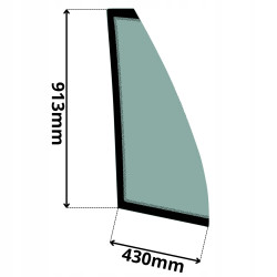 SZYBA PRZEDNIA PRAWA JCB (5128)-SITODRUK