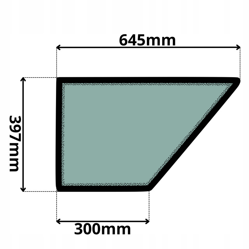 SZYBA LEWA DOLNA DRZWI JCB (5118)-SITODRUK