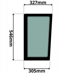 SZYBA PRZEDNIA LEWA DOLNA NEW HOLLAND CASE MANITOU HITACHI (5111)-SITODRUK