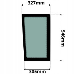SZYBA PRZEDNIA PRAWA DOLNA NEW HOLLAND CASE MANITOU HITACHI (5111)-SITODRUK