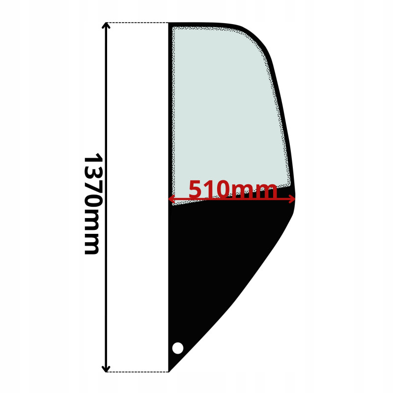 SZYBA LEWA BOCZNA KRAMER WACKER NEUSON WEIDEMANN (K-0510)-SITODRUK