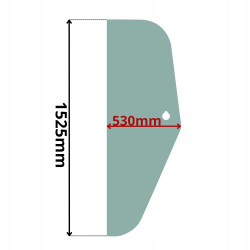 SZYBA BOCZNA LEWA ZA DRZWIAMI CASE NEW HOLLAND (K-0512)