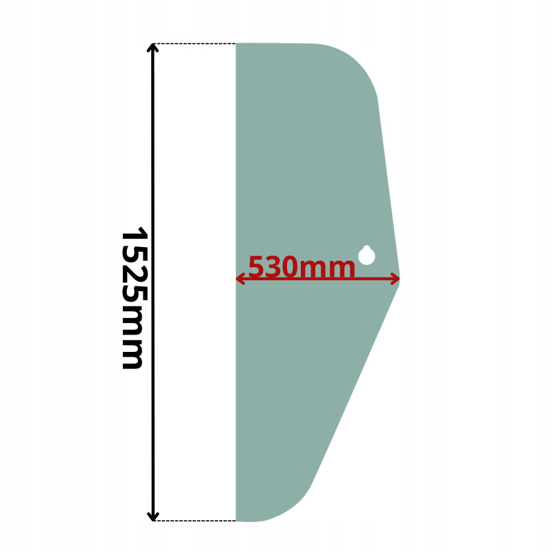 SZYBA BOCZNA LEWA ZA DRZWIAMI CASE NEW HOLLAND (K-0512)