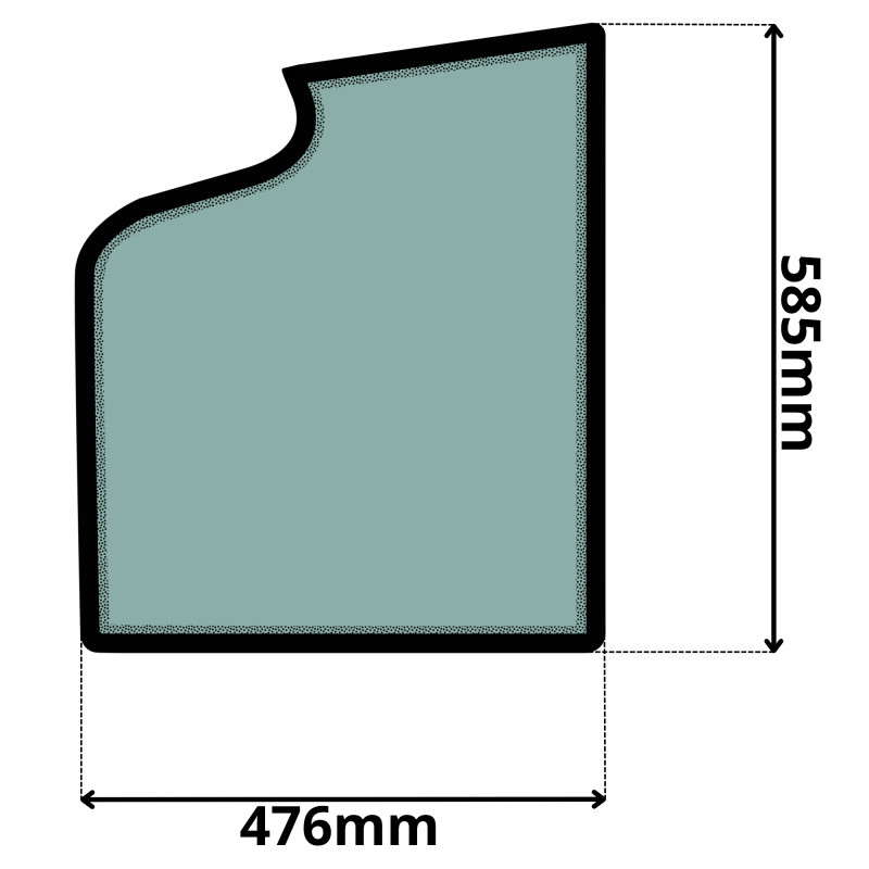 SZYBA LEWA DRZWI DOLNA VOLVO (5167)-SITODRUK