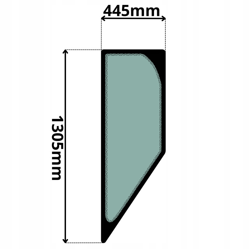 SZYBA LEWA BOCZNA ZA DRZWIAMI CAT SOILMEC MOROOKA (5163)-SITODRUK
