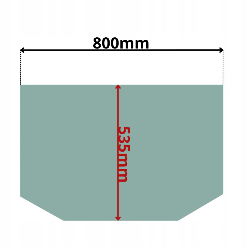 SZYBA PRZEDNIA DOLNA TEREX SCHAEFF KOBELCO YANMAR (K-0516)