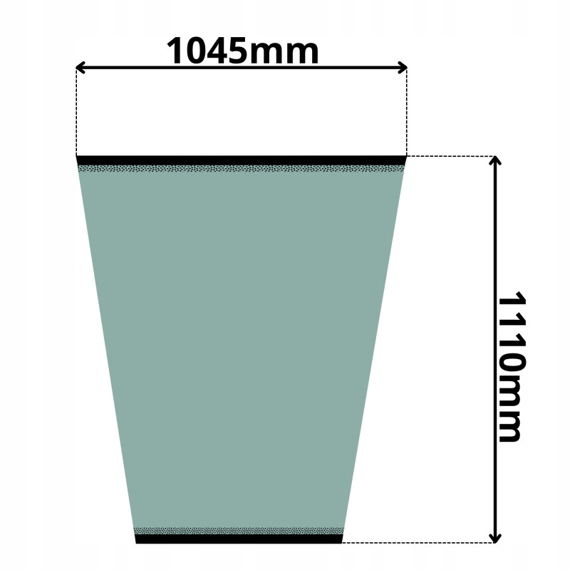 SZYBA CZOŁOWA PRZEDNIA CAT CP, CS (K-0574)-SITODRUK