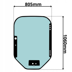 SZYBA PRZEDNIA DRZWI BOBCAT (K-0593)