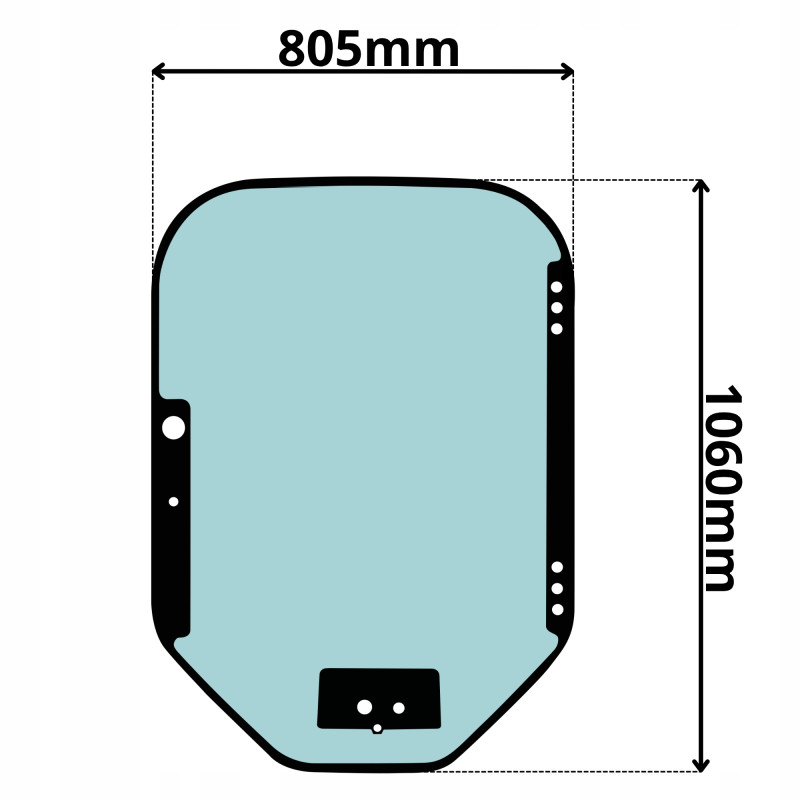 SZYBA PRZEDNIA DRZWI BOBCAT (K-0593)