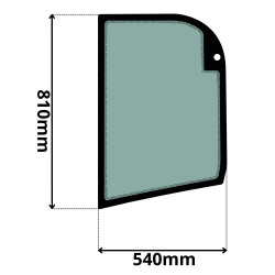 SZYBA BOCZNA LEWA DOOSAN DX60R 62R 63R 80R DX85R-3, BOBCAT (0071)-SITODRUK