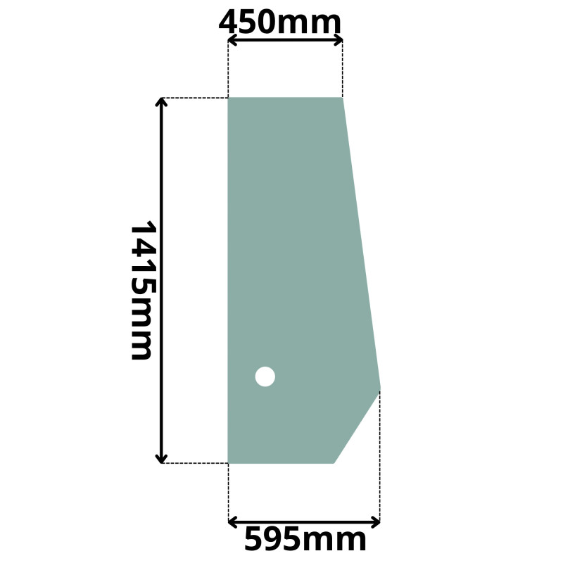 SZYBA W DRZWI BOCZNA PRAWA LIEBHERR L524 - L580 (0081)
