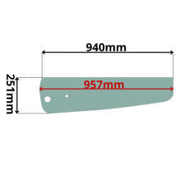 SZYBA LEWA BOCZNA DOLNA W DRZWI LIEBHERR 945x250 (5217)