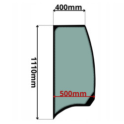 SZYBA LEWA BOCZNA YANMAR SK18 SV15 SV17 SV18 SV20 SV22 SV26 (0068)-SITODRUK