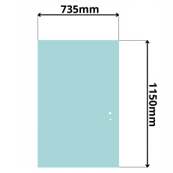 SZYBA TYŁ TYLNA ŚRODKOWA JCB 3CX 4CX KABINA P8-NA USZCZELKĘ (0099)