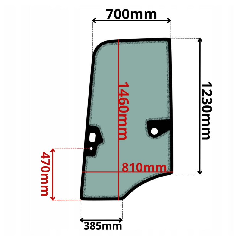 SZYBA LEWA DRZWI CAT (0125)-SITODRUK