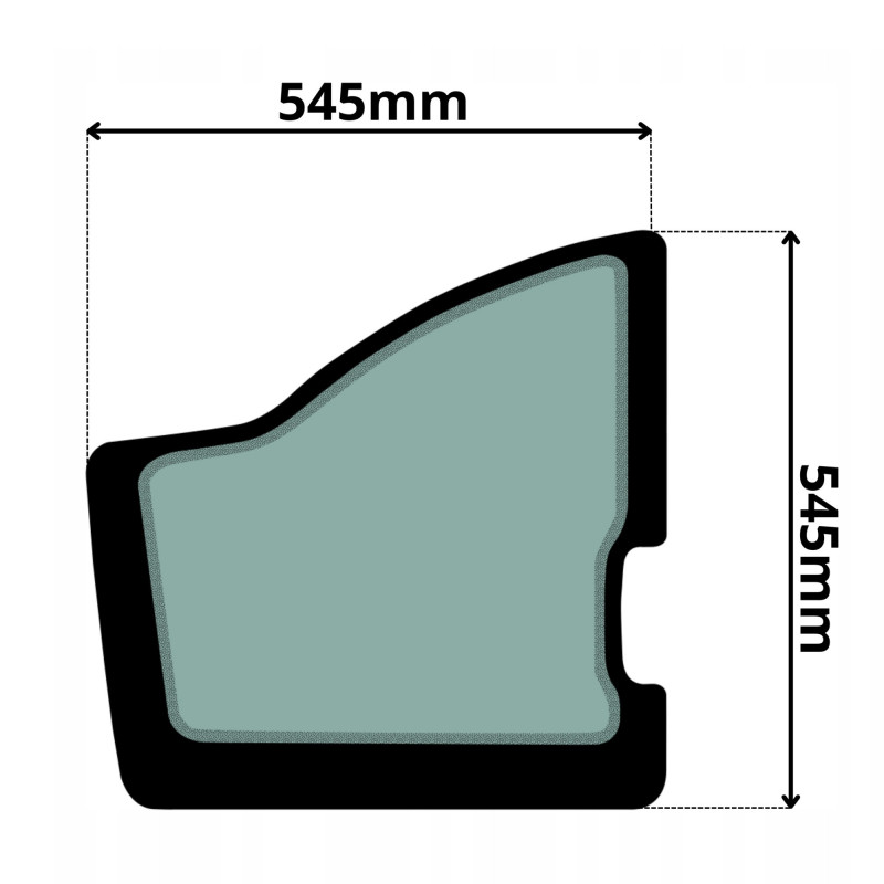 SZYBA LEWA DRZWI DOLNA JCB (0472)-SITODRUK