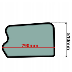 SZYBA LEWA DRZWI DOLNA JCB (0473)-SITODRUK