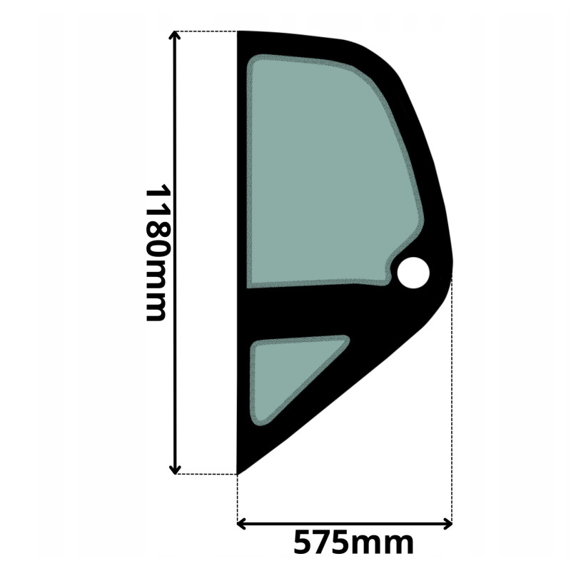 SZYBA LEWA BOCZNA ZA DRZWIAMI MANITOU MLT MHT MVT MT (0478)-SITODRUK