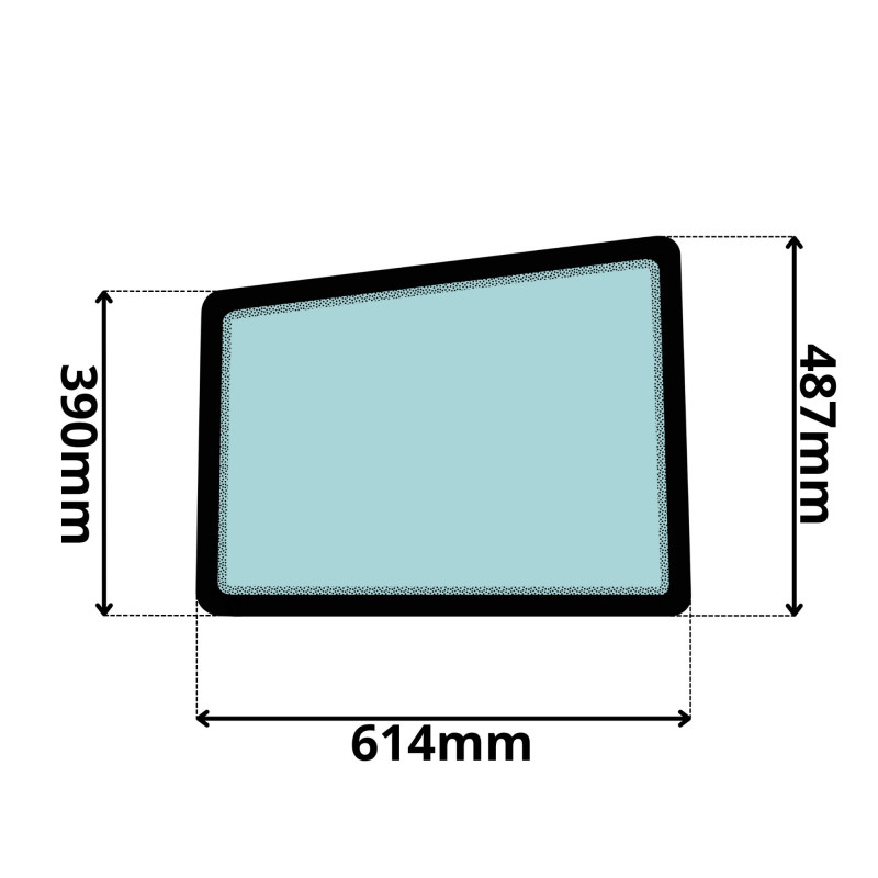 SZYBA LEWA DRZWI DOLNA CAT (5168)-SITODRUK