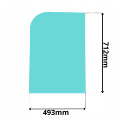 SZYBA PRAWA STAŁA WACKER NEUSON EZ (G-0356)