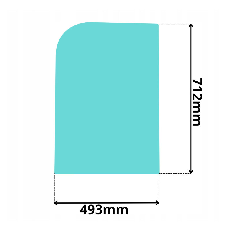 SZYBA PRAWA STAŁA WACKER NEUSON EZ (G-0356)