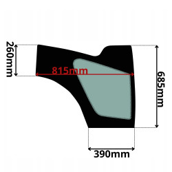 SZYBA PRAWA DRZWI DOLNA KRAMER (G-0573)-SITODRUK