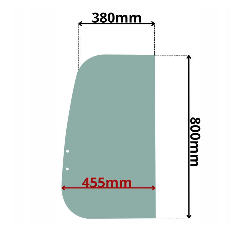 SZYBA BOCZNA PRAWA TYLNA PRZESUWANA YANMAR (K-0082)