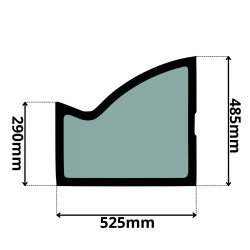 SZYBA LEWA DRZWI DOLNA SUNWARD, ATLAS (K-0118)-SITODRUK