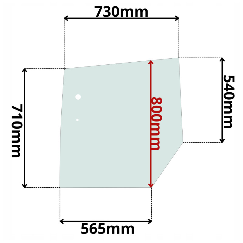 SZYBA LEWA/PRAWA DRZWI DOLNA KRAMER, WACKER NEUSON (K-0589)