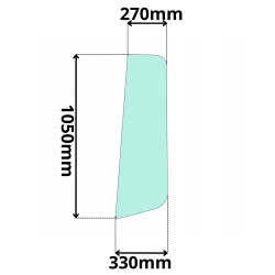 SZYBA BOCZNA NAROŻNA CAT 416-438 416B-446B (0429)