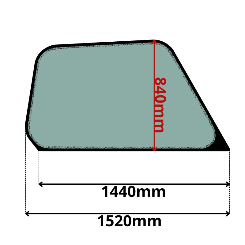 SZYBA PRAWA BOBCAT, MASSEY FERGUSON (G-0416)-SITODRUK