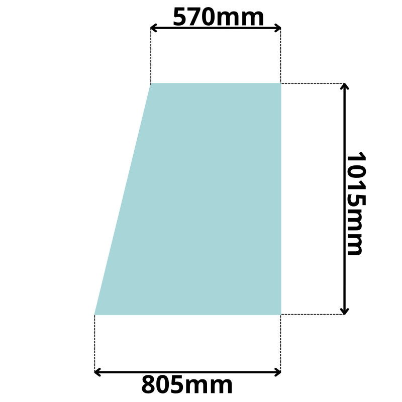 SZYBA DRZWI GÓRNA JCB 3C 3D 3CX 4C P7 SZARA GREY (0134Z)